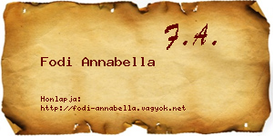 Fodi Annabella névjegykártya
